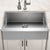 Houzer ENG-3320 Epicure 33 Inch Stainless Steel Apron Front Single Bowl Kitchen Sink