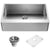 Houzer ENG-3320 Epicure 33 Inch Stainless Steel Apron Front Single Bowl Kitchen Sink