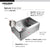 Houzer ENS-3020 Epicure 30 Inch Apron Front Farmhouse Single Bowl Kitchen Sink