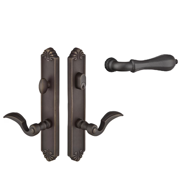Emtek 1632OCLRH Multi Point C6 , Non-Keyed Passage , Tuscany Style , 1-1/2" x 11-1/8" , Octagon Lever , RH - Parent