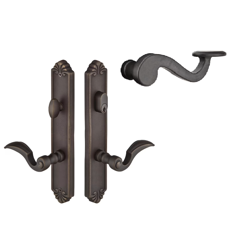 Emtek 1631PDLH Multi Point C6 , Keyed with American Cyl , Tuscany Style , 1-1/2" x 11-1/8" , Padua Lever , LH - Parent