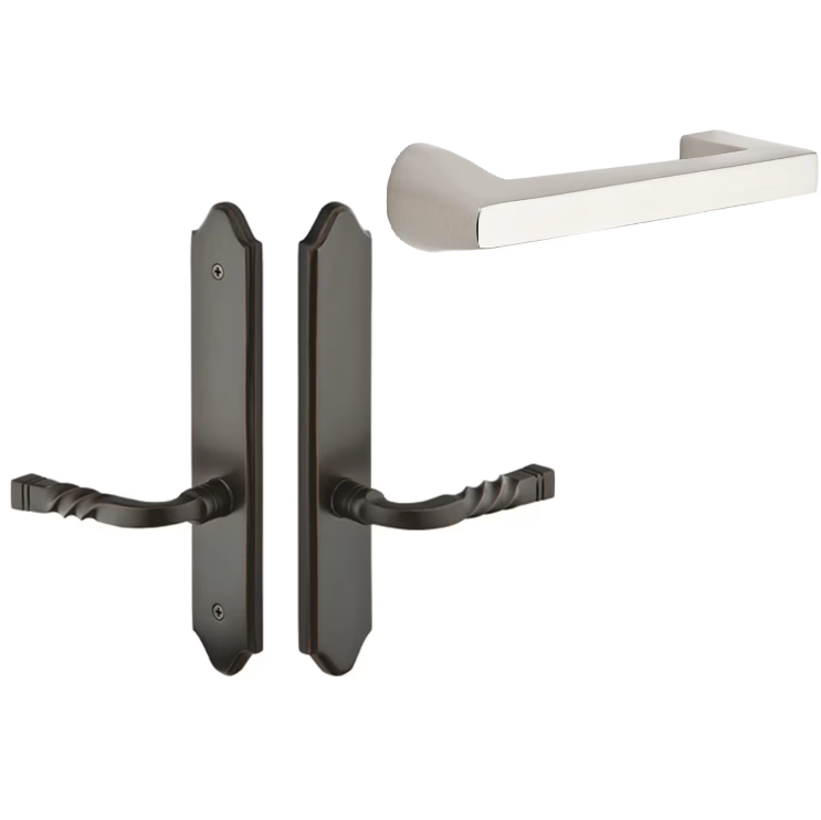 Emtek 1181AGLH Multi Point C1 , Keyed with American Cyl , Concord Style , 2" x 10" , Argos Lever , LH - Parent