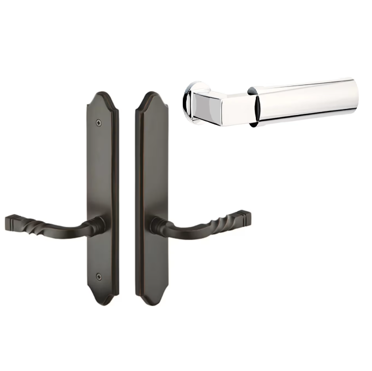 Emtek 1181HECLH Multi Point C1 , Keyed with American Cyl , Concord Style , 2" x 10" , Hercules Lever , LH - Parent
