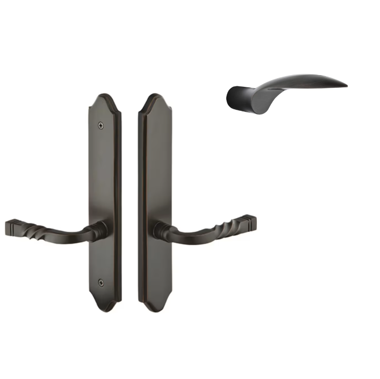 Emtek 1181MCLH Multi Point C1 , Keyed with American Cyl , Concord Style , 2" x 10" , Mercury Lever , LH - Parent