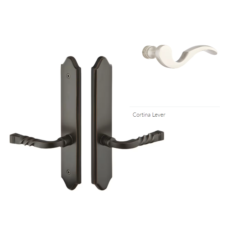 Emtek 1381CLH Multi Point C3 , Keyed with American Cyl , Concord Style , 2" x 10" , Cortina Lever , LH - Parent