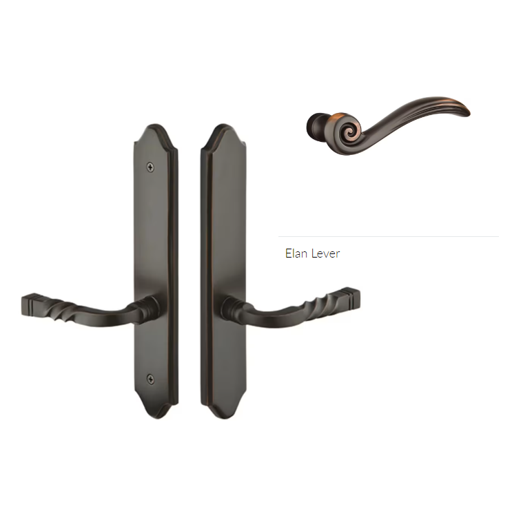 Emtek 1683ENRH Multi Point C6 , Non-Keyed American T-turn IS , Concord Style , 2" x 10" , Elan Lever , RH - Parent