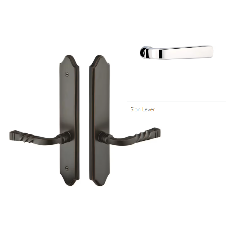 Emtek 1382SIOLH Multi Point C3 , Non-Keyed Passage , Concord Style , 2" x 10" , Sion Lever , LH - Parent