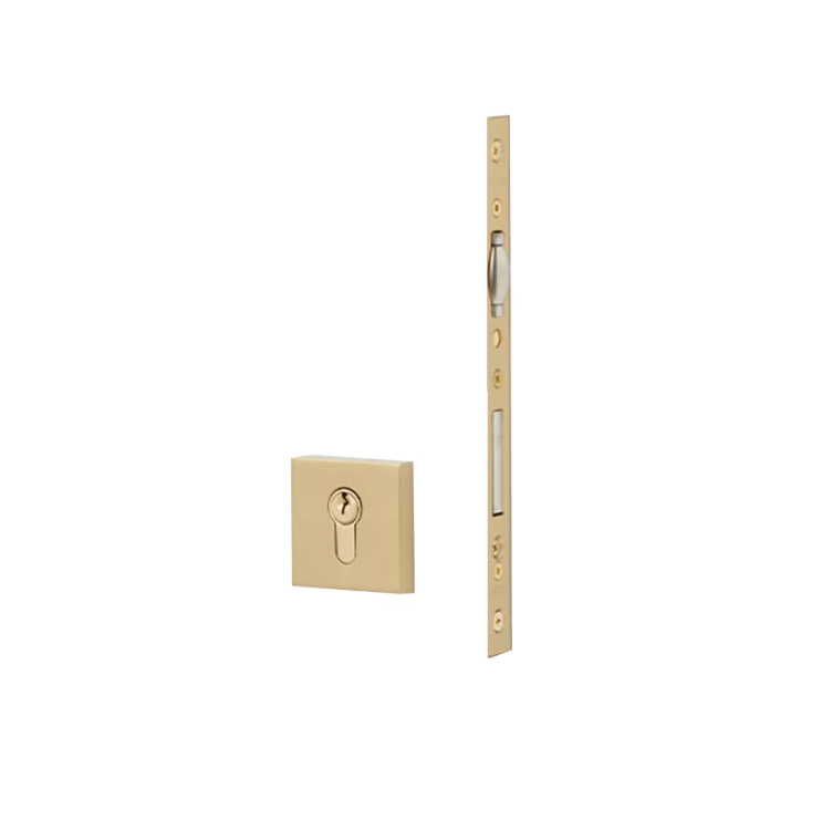 Emtek 2050 European Mortise Deadbolt with Integrated Roller Latch , Square 2-1/4" x 2-1/4" , Keyed with Euro Profile Cylinder - Parent