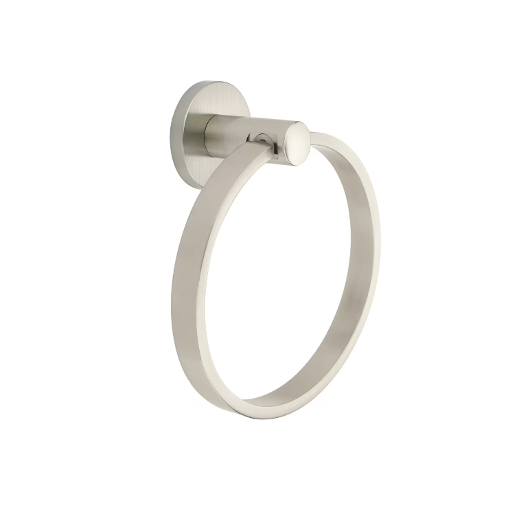Emtek 280118 Modern Brass Towel Ring 6-1/2" , Square Hammered Rosette - Parent