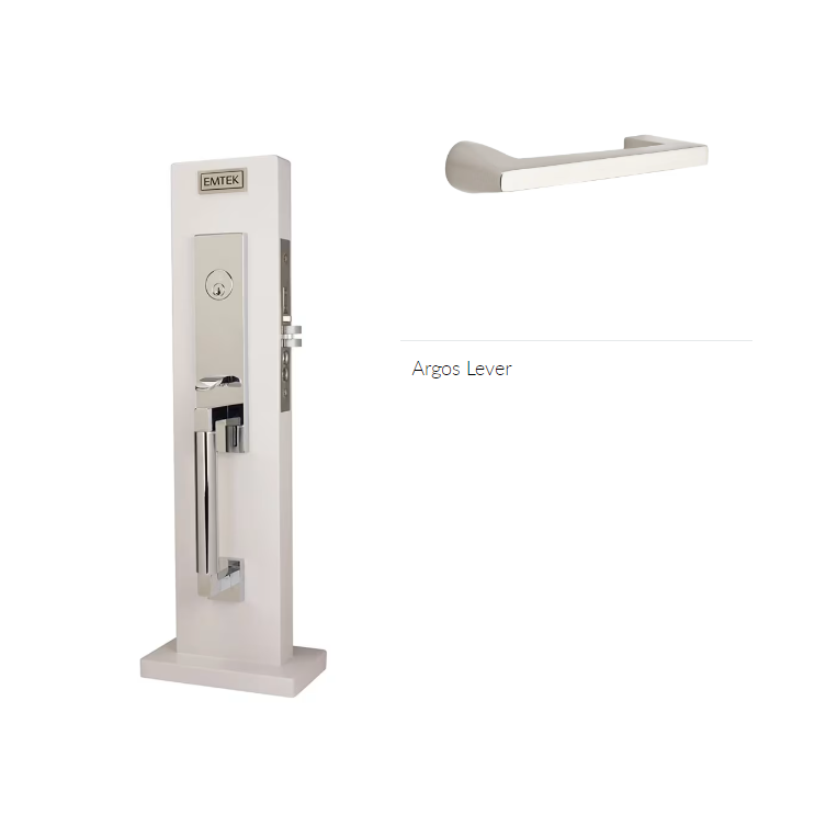 Emtek 3037AGRH Dummy , Hercules Knurled Monolithic Mortise , Argos Lever , RH - Parent