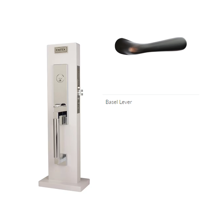 Emtek 3037BALH Dummy , Hercules Knurled Monolithic Mortise , Basel Lever , LH - Parent