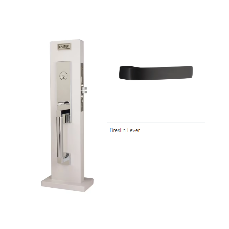 Emtek 3035BRLRH Dummy , Hercules Smooth Monolithic Mortise , Breslin Lever , RH - Parent