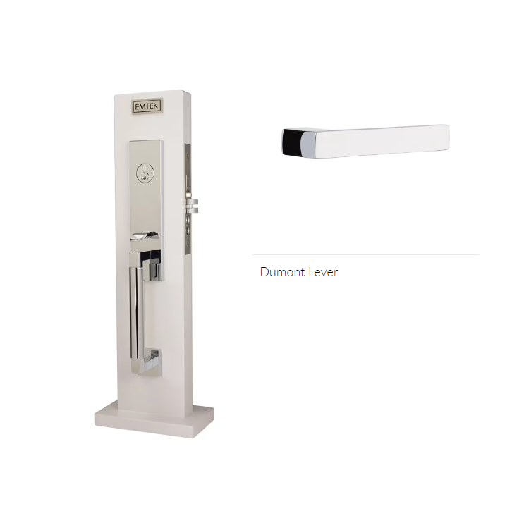 Emtek 3037DTLH Dummy , Hercules Knurled Monolithic Mortise , Dumont Lever , LH - Parent