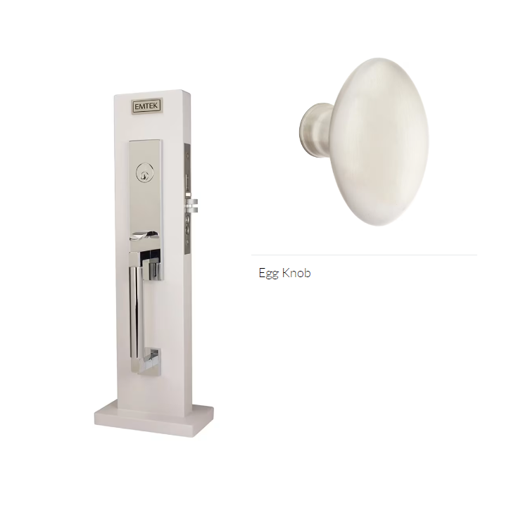 Emtek 3037E Dummy , Hercules Knurled Monolithic Mortise , Egg Knob - Parent