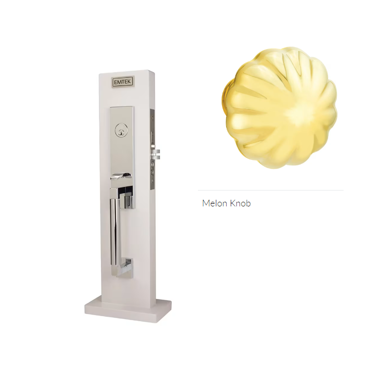 Emtek 3035MN Dummy , Hercules Smooth Monolithic Mortise , Melon Knob - Parent