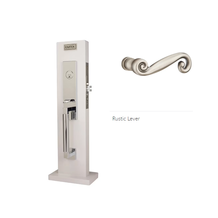 Emtek 3037RLLH Dummy , Hercules Knurled Monolithic Mortise , Rope Lever , LH - Parent