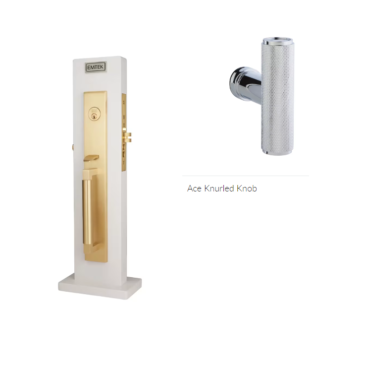 Emtek 3036ACEKN Dummy , Hercules Smooth Full Length Mortise , The Ace Knurled Knob - Parent