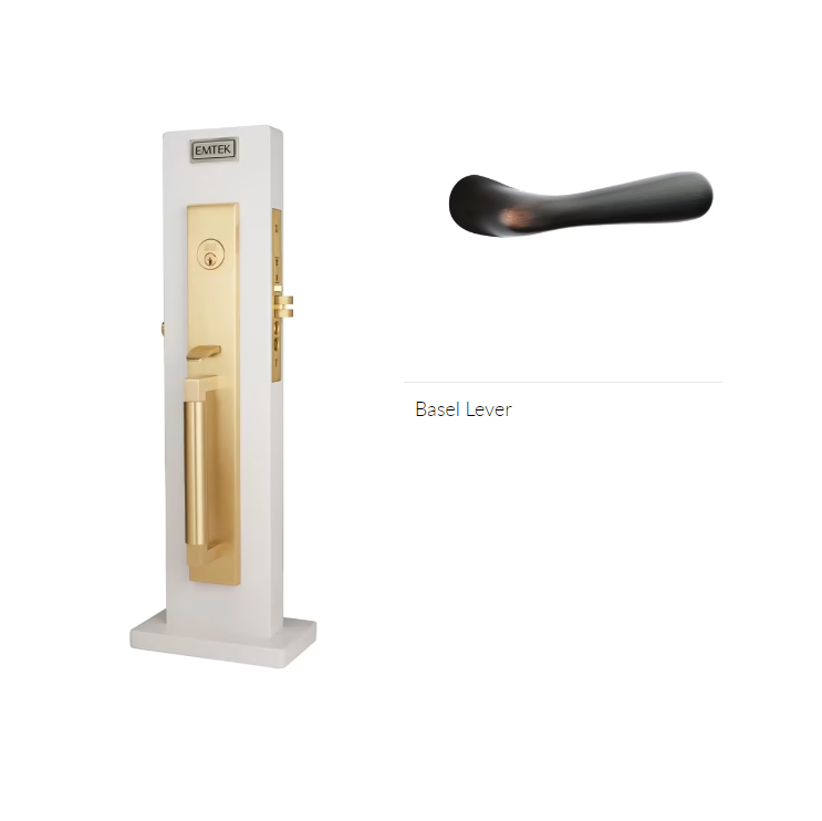 Emtek 3038BALH Dummy , Hercules Knurled Full Length Mortise , Basel Lever , LH - Parent