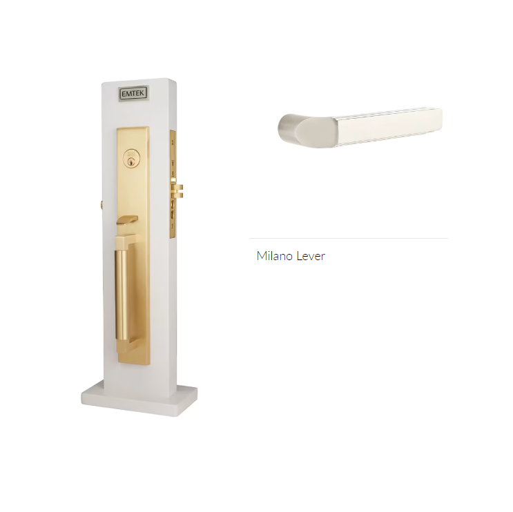 Emtek 3036MLH Dummy , Hercules Smooth Full Length Mortise , Milano Lever , LH - Parent