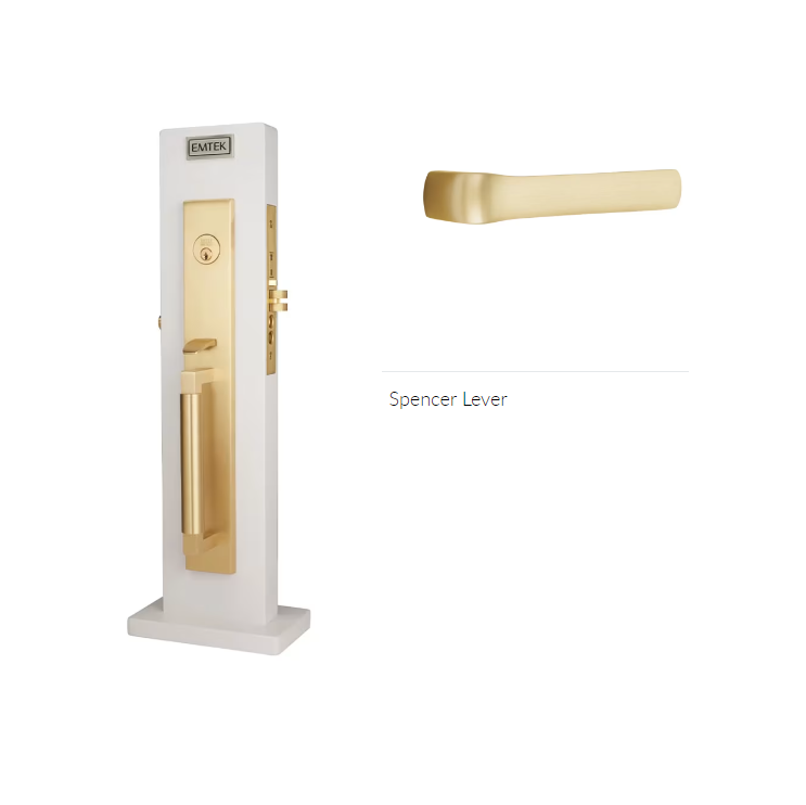 Emtek 3038SPNLH Dummy , Hercules Knurled Full Length Mortise , Spencer Lever , LH - Parent