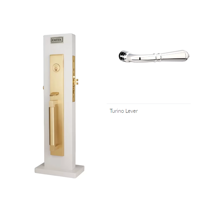 Emtek 3038TLH Dummy , Hercules Knurled Full Length Mortise , Turino Lever , LH - Parent