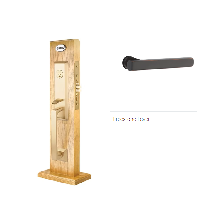 Emtek 3039FRLLH Dummy , Transitional Heritage Mortise , Freestone Lever , LH - Parent