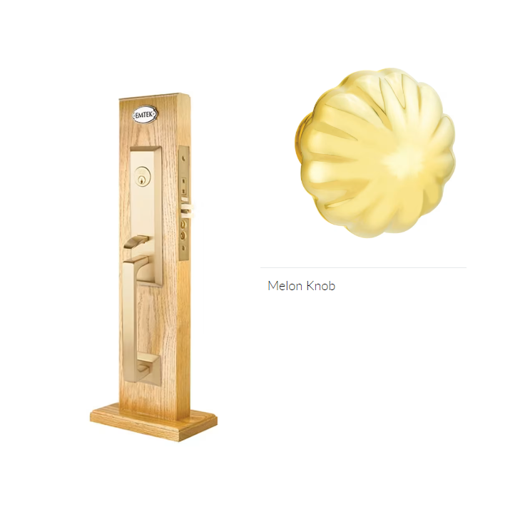 Emtek 3039MN Dummy , Transitional Heritage Mortise , Melon Knob - Parent