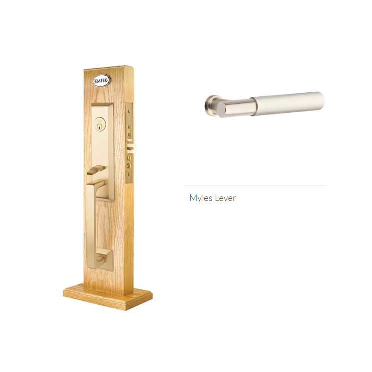 Emtek 3039MYLRH Dummy , Transitional Heritage Mortise , Myles Lever , RH - Parent