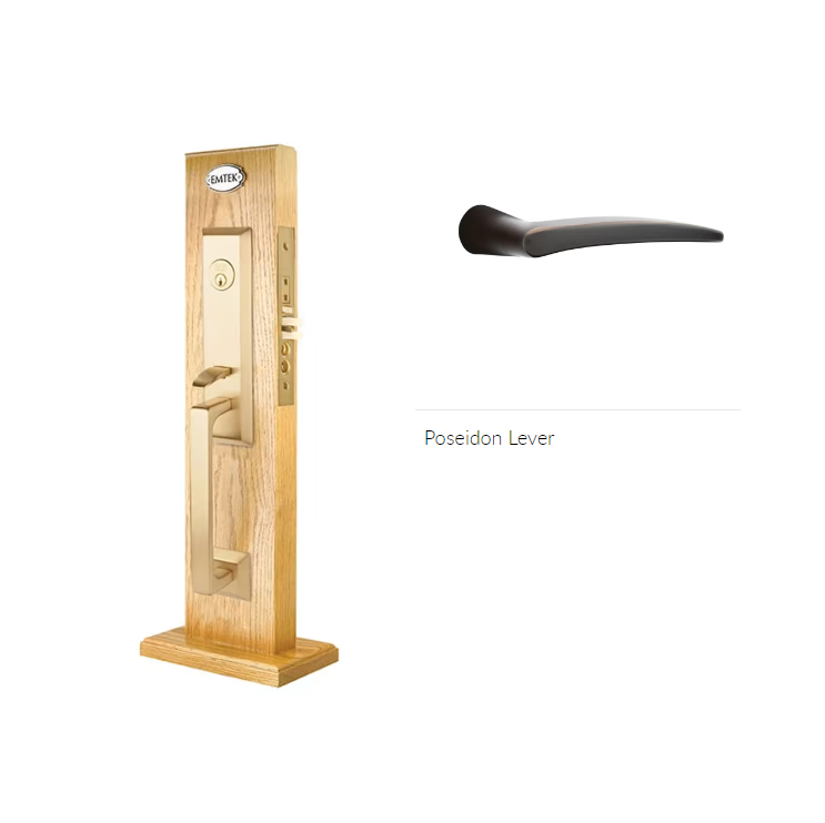 Emtek 3039POSRH Dummy , Transitional Heritage Mortise , Poseidon Lever , RH - Parent
