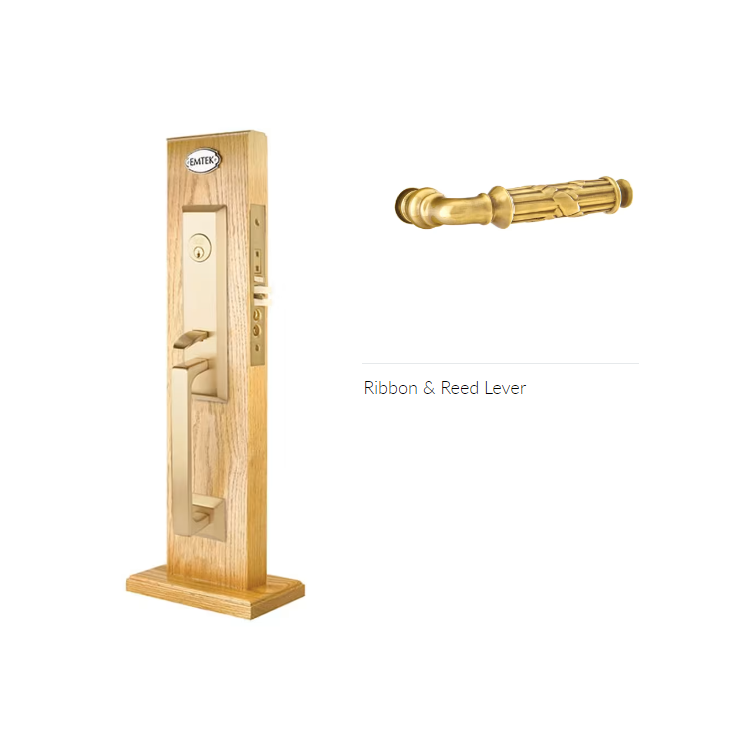 Emtek 3039RBLLH Dummy , Transitional Heritage Mortise , Ribbon and Reed Lever , LH - Parent
