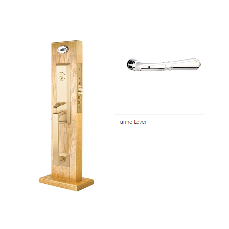 Emtek 3039TRH Dummy , Transitional Heritage Mortise , Turino Lever , RH - Parent