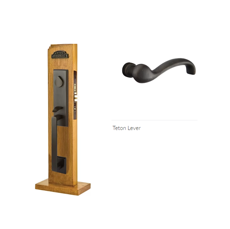Emtek 3040TTRH Dummy , Rustic Modern Rectangular Mortise , Teton Lever , RH - Parent