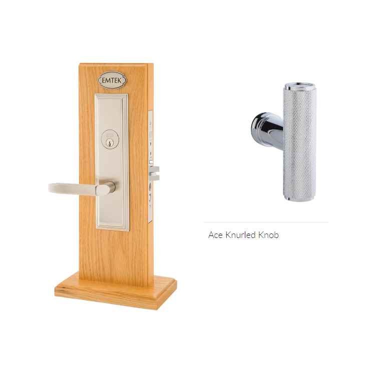 Emtek 3106ACEKN LL Dummy , Manhattan Mortise , The Ace Knurled Knob - Parent