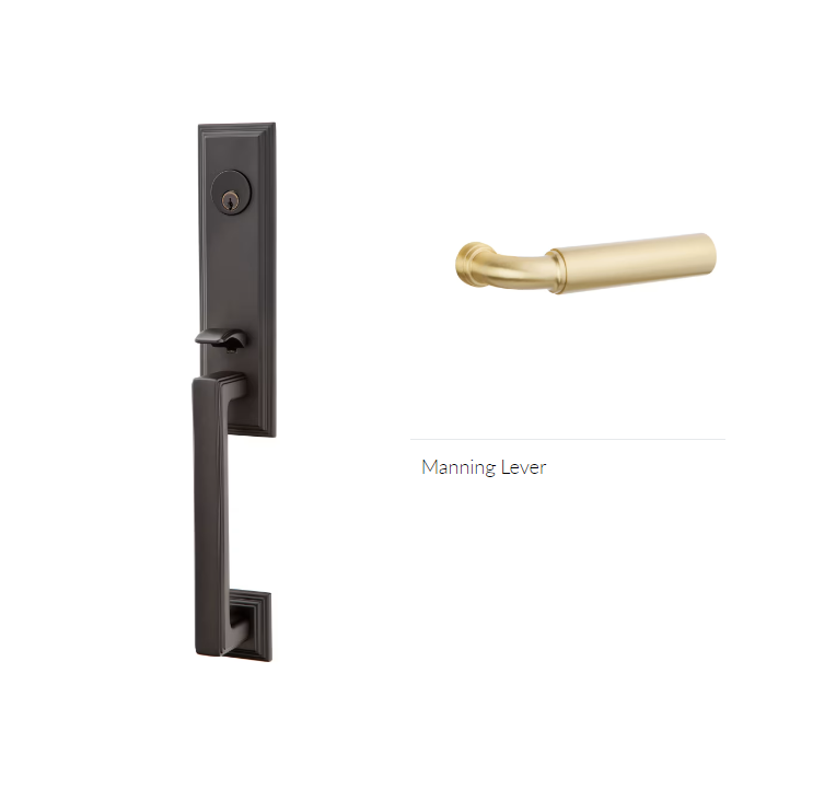 Emtek 4201MNGRH Dummy , Wilshire Tub Entry , Manning Lever , RH - Parent