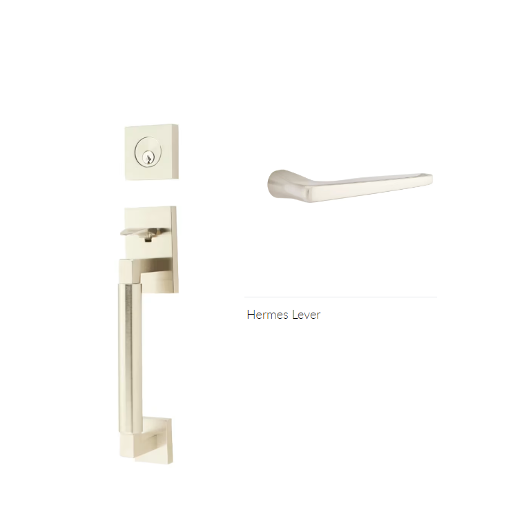 Emtek 4204HERRH Dummy , Hercules Smooth , Sectional Tubular Entry Set , Hermes Lever , RH - Parent