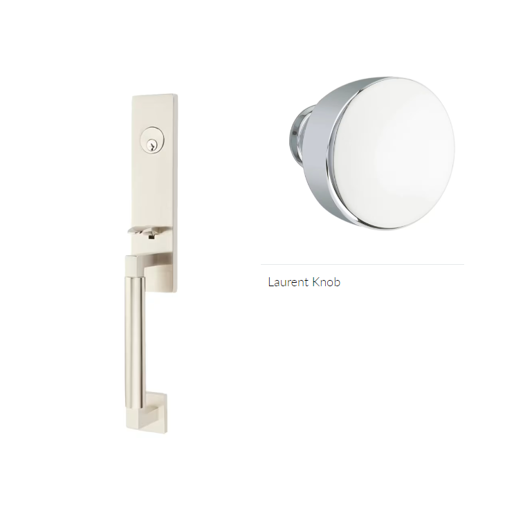 Emtek 4205LAU Dummy , Hercules Smooth , Monolithic Tubular Entry Set , Laurent Knob - Parent