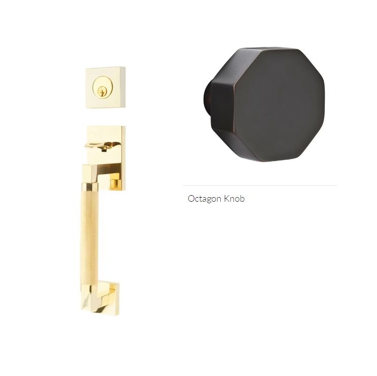 Emtek 4207OCT Dummy , Hercules Knurled , Sectional Tubular Entry Set , Octagon Knob - Parent