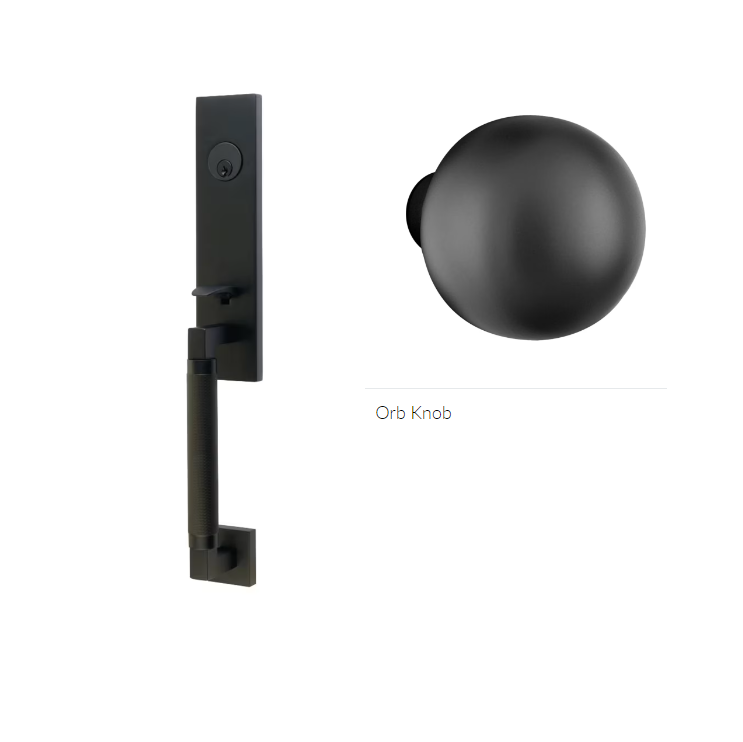 Emtek 4208OR Dummy , Hercules Knurled , Monolithic Tubular Entry Set , Orb Knob - Parent