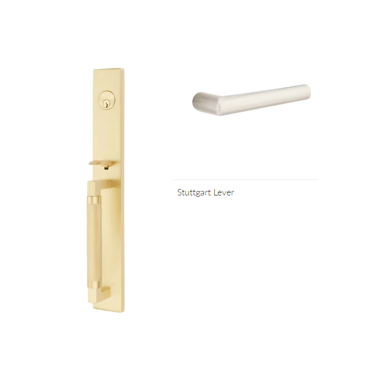 Emtek 4209STURH Dummy , Hercules Knurled , Full Length Tubular Entry Set , Stuttgart Lever , RH - Parent