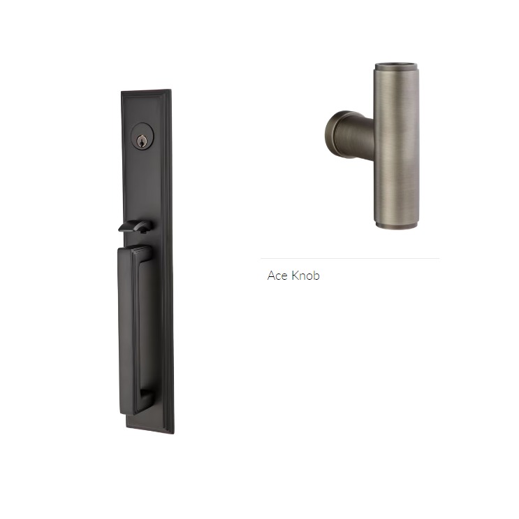 Emtek 4212ACE Single Cyl , Melrose Tub Entry , The Ace Knob - Parent