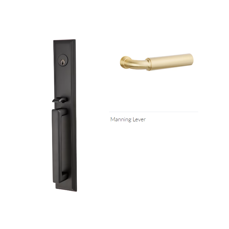 Emtek 4212MNGLH Single Cyl , Melrose Tub Entry , Manning Lever , LH - Parent
