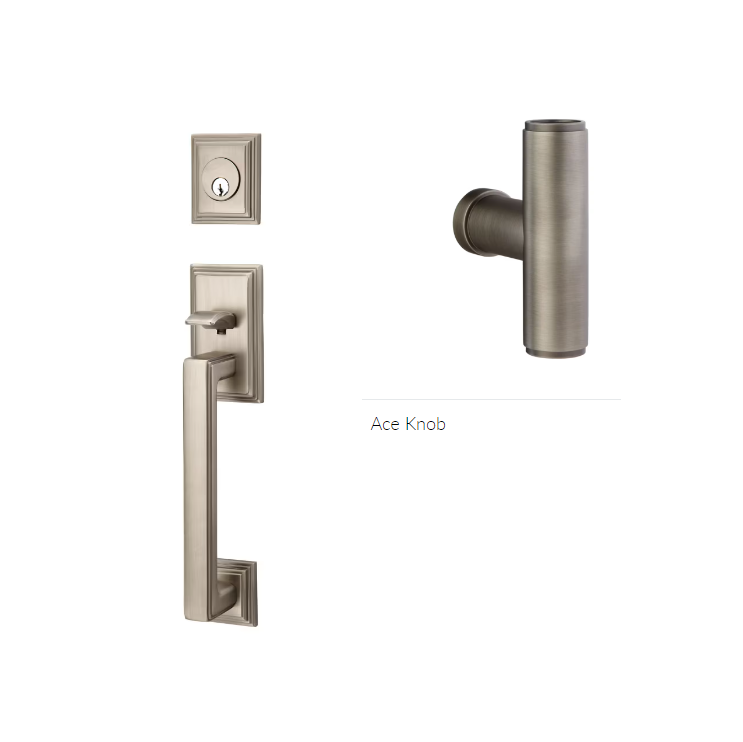 Emtek 4213ACE Single Cyl , Hamden Tub Entry , The Ace Knob - Parent