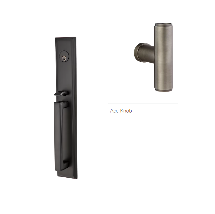 Emtek 4222ACE Double Cyl , Melrose Tub Entry , The Ace Knob - Parent