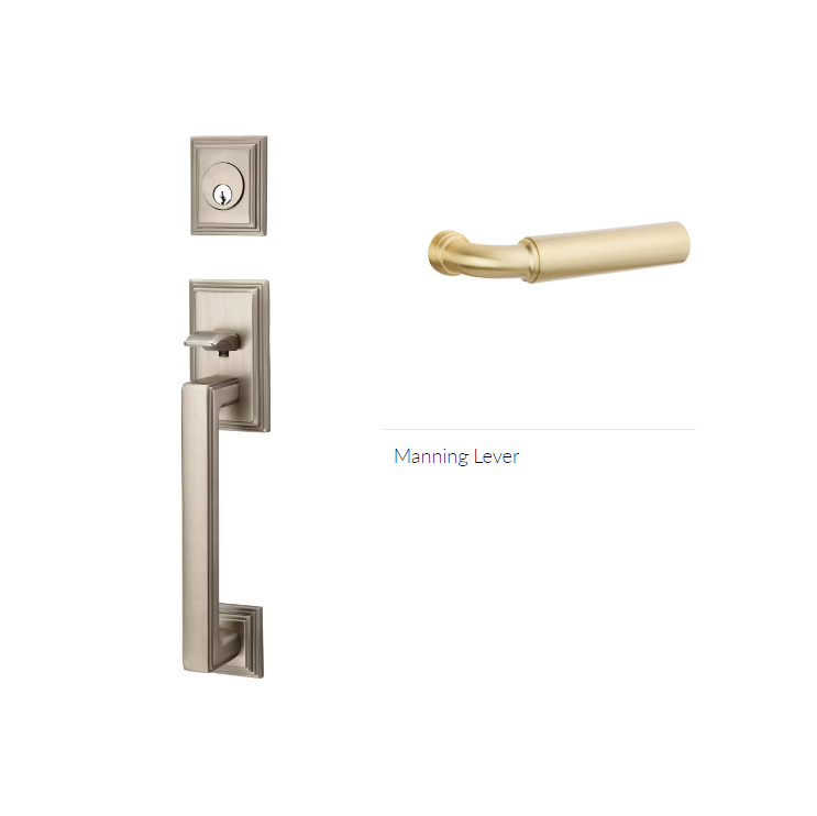 Emtek 4223MNGLH Double Cyl , Hamden Tub Entry , Manning Lever , LH - Parent