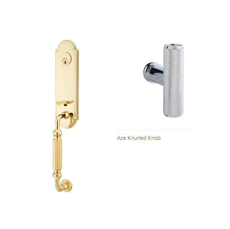 Emtek 4301ACEKN Dummy , Orleans Tub Entry , The Ace Knurled Knob - Parent