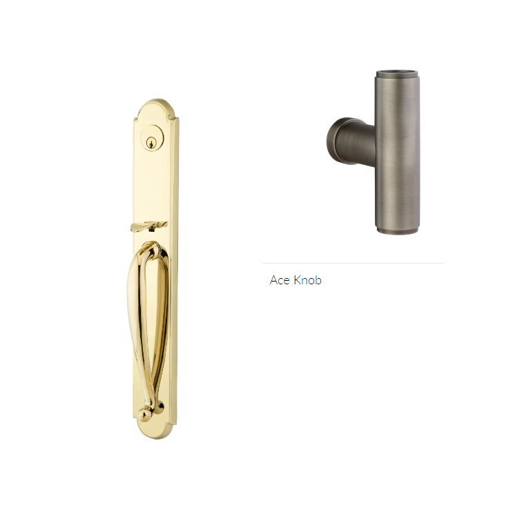 Emtek 4314ACE Single Cyl , Wilmington Tub Entry , The Ace Knob - Parent