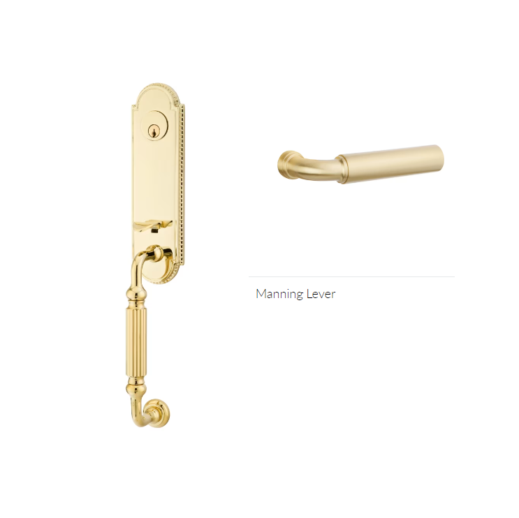 Emtek 4321MNGLH Double Cyl , Orleans Tub Entry , Manning Lever , LH - Parent