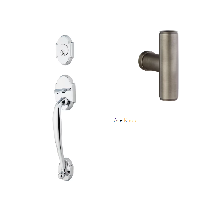 Emtek 4322ACE Double Cyl , Nashville Tub Entry , The Ace Knob - Parent