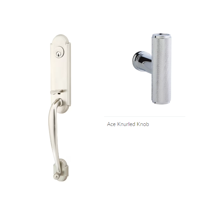 Emtek 4323ACEKN Double Cyl , Richmond Tub Entry , The Ace Knurled Knob - Parent