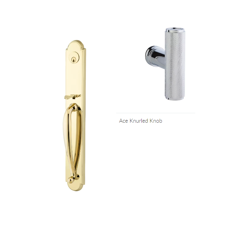 Emtek 4324ACEKN Double Cyl , Wilmington Tub Entry , The Ace Knurled Knob - Parent